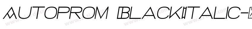 Autoprom BlackItalic字体转换